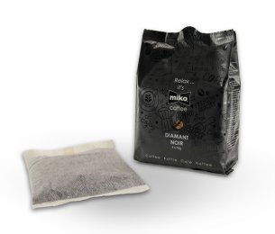 Café moulu Diamant Noir 100% Arabica en cartouche-filtre 75 g MIKO | Grossiste alimentaire | EpiSaveurs