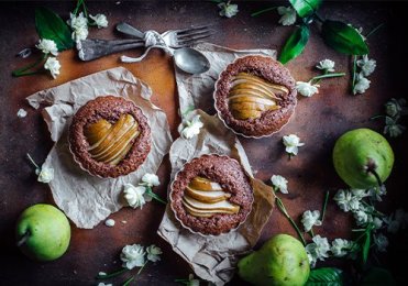 Recette : Muffin chocolat poires et noisettes - EpiSaveurs