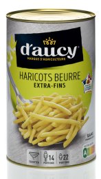 Haricots beurre extra fins CE2 en boîte 5/1 D'AUCY | EpiSaveurs