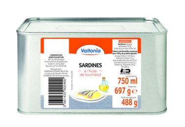 Sardine à l'huile de tournesol en boîte 4/4 VALTONIA | EpiSaveurs