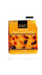 Cake aux fruits confits et aux raisins secs en tranche en sachet individuel 33 g GUSTO DEBRIO | Grossiste alimentaire | EpiSaveurs