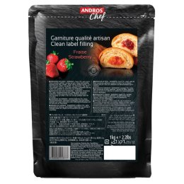 Garniture fraise en poche 1 kg ANDROS CHEF | Grossiste alimentaire | EpiSaveurs