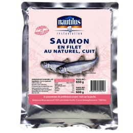Saumon cuit en filet au naturel en poche 600 g NAUTILUS | Grossiste alimentaire | EpiSaveurs