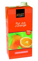 Pur jus d'orange en brique 1 L GUSTO DEBRIO | EpiSaveurs