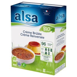 Crème brûlée/renversée BIO en boîte 960 g ALSA | Grossiste alimentaire | EpiSaveurs