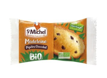 Madeleine aux pépites de chocolat BIO en sachet individuel 25 g SAINT MICHEL | EpiSaveurs