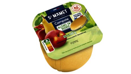 Compote de pomme allégée HVE en coupelle 100 g ST MAMET | Grossiste alimentaire | EpiSaveurs
