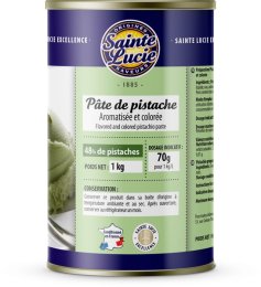 Pâte pistache aromatisée et colorée en boîte 1 kg SAINTE LUCIE | Grossiste alimentaire | EpiSaveurs