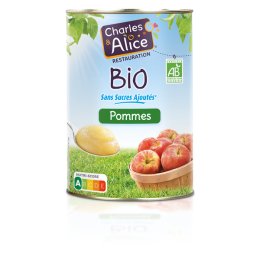 Purée de pomme BIO en boîte 5/1 CHARLES ET ALICE | Grossiste alimentaire | EpiSaveurs