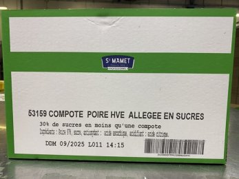 Compote de poire allégée HVE en coupelle 100 g ST MAMET | Grossiste alimentaire | EpiSaveurs - 2