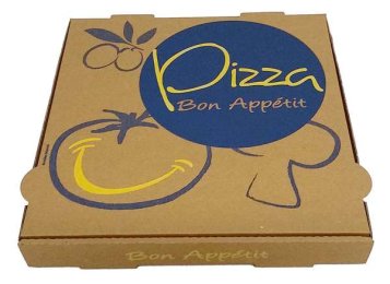 Boîte pizza 26 x 26 x 3,5 cm en colis de 100 STANIVALS | Grossiste alimentaire | EpiSaveurs