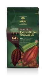Chocolat noir Extra-Bitter Guayaquil 64% de cacao en pistoles en sac 5 kg CACAO BARRY | EpiSaveurs