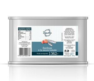 Sardine à la tomate en boîte 3/1 TOQUELIA | Grossiste alimentaire | EpiSaveurs