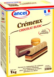 Crémeux chocolat blanc en boîte 1 kg ANCEL | Grossiste alimentaire | EpiSaveurs