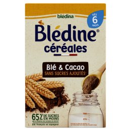 Céréales bébé instantanées en poudre Blédine saveur blé et cacao en boîte 400 g BLEDINA | Grossiste alimentaire | EpiSaveurs