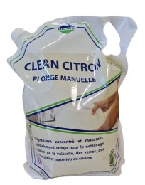 Liquide vaisselle manuel Clean Citron en poche 3 l ASPEC | Grossiste alimentaire | EpiSaveurs