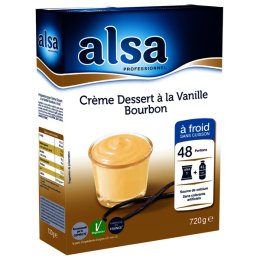 Crème dessert à la vanille Bourbon à froid en boîte 720 g ALSA | Grossiste alimentaire | EpiSaveurs