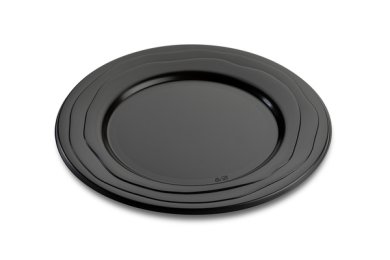 Assiette ronde noir en sachet de 20 ALPHA FORM | EpiSaveurs