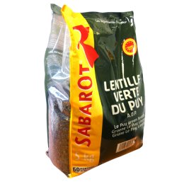 Lentilles vertes du Puy AOP en sac 5 kg SABAROT | EpiSaveurs