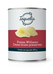 Poire Williams demi-fruits préservés en boîte 4/4 TOQUELIA | EpiSaveurs