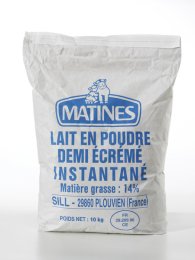 Lait demi-écrémé en poudre en sac 10 kg MATINES | Grossiste alimentaire | EpiSaveurs
