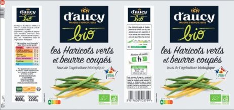 Haricots beurre et verts coupés Bio en boîte 5/1 D'AUCY | EpiSaveurs - 2