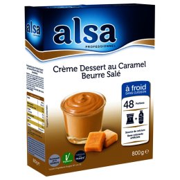 Crème dessert au caramel beurre salé à froid en boîte 800 g ALSA | EpiSaveurs