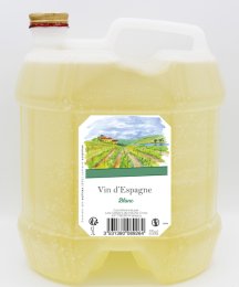 Vin d'Espagne blanc 11° en cubi 5 L FDL | EpiSaveurs