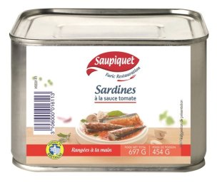 Sardine à la sauce tomate en boîte 4/4 SAUPIQUET | EpiSaveurs
