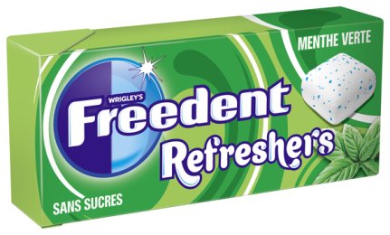 Chewing-gum dragée menthe verte sans-sucres en étui 18 g FREEDENT REFRESHERS | Grossiste alimentaire | EpiSaveurs