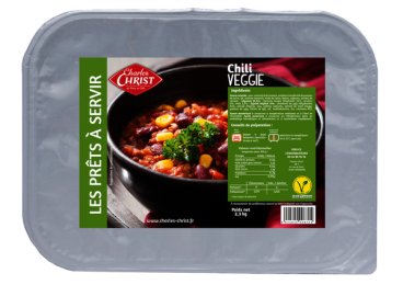 Chili végétarien en barquette 2,3 kg CHRIST | Grossiste alimentaire | EpiSaveurs