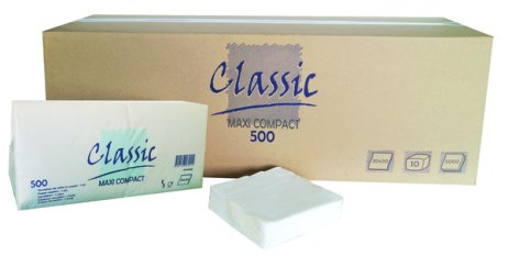 Serviette blanche Classic en paquet de 500 GLOBAL HYGIENE | Grossiste alimentaire | EpiSaveurs