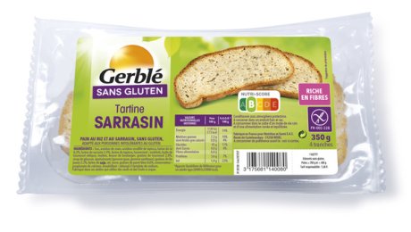 Tartine au sarrasin Crac'Form sans gluten et sans lactose en paquet 210 g GERBLE | Grossiste alimentaire | EpiSaveurs