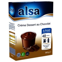 Crème dessert au chocolat à froid en boîte 960 g ALSA | Grossiste alimentaire | EpiSaveurs