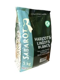 Haricots lingots blancs en sac 5 kg SABAROT | Grossiste alimentaire | EpiSaveurs