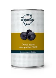 Olives noires dénoyautées 34/40 en boîte 5/1 TOQUELIA | EpiSaveurs