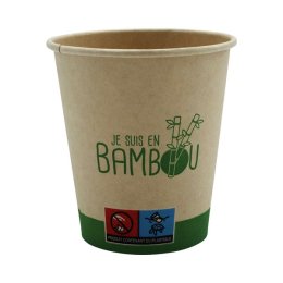 Gobelet en bambou 18 cl en sachet de 50 PUBLI EMBAL | Grossiste alimentaire | EpiSaveurs - 2