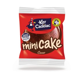 Mini cake cacao sans sucres ajoutés en étui 30 g KER CADELAC | Grossiste alimentaire | EpiSaveurs