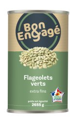 Flageolets verts extra fins en boîte 5/1 BON&ENGAGE | Grossiste alimentaire | EpiSaveurs