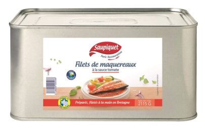 Filet de maquereau à la sauce tomate en boîte 3/1 SAUPIQUET | Grossiste alimentaire | EpiSaveurs