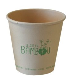 Gobelet en bambou 18 cl en sachet de 50 PUBLI EMBAL | Grossiste alimentaire | EpiSaveurs