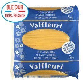 Spaghetti épais blé France en sac 5 kg VALFLEURI | Grossiste alimentaire | EpiSaveurs
