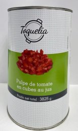 Pulpe de tomate en cube au jus en boîte 5/1 TOQUELIA | Grossiste alimentaire | EpiSaveurs - 2