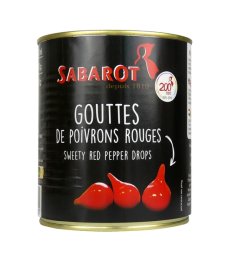 Gouttes de poivrons rouges en boîte 4/4 SABAROT | Grossiste alimentaire | EpiSaveurs