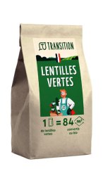 Lentille verte CONVERSION BIO en sachet 10 kg TRANSITION | Grossiste alimentaire | EpiSaveurs