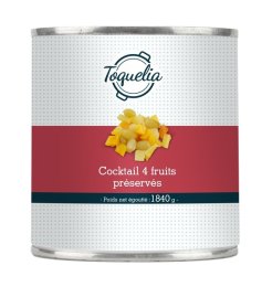 Mélange de fruits tropicaux aux jus d'ananas et de fruits de la passion en boîte A10 TOQUELIA | Grossiste alimentaire | EpiSaveurs - 2