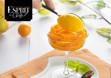 Recette : Sorbet mandarine et baie de verveine - EpiSaveurs