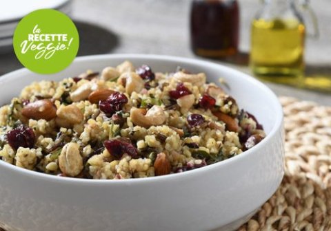 Recette : Salade de quinoa et boulgour aux cranberries - EpiSaveurs