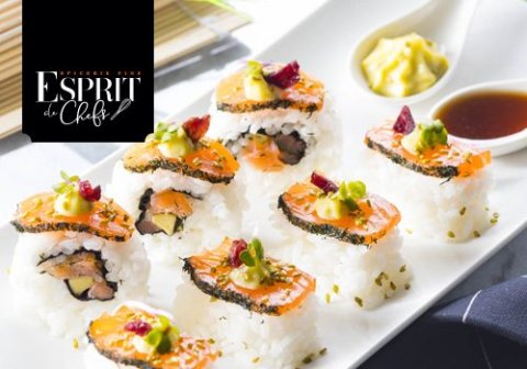 Recette : Sushi au grawlax de saumon au sel fumé des Salish - EpiSaveurs