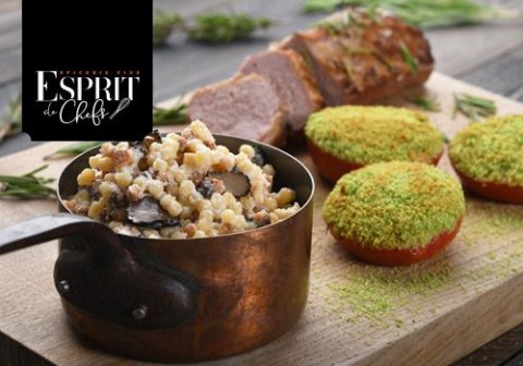 Recette : Agneau confit et risotto provençal de Fregola Sarda à la truffe - EpiSaveurs